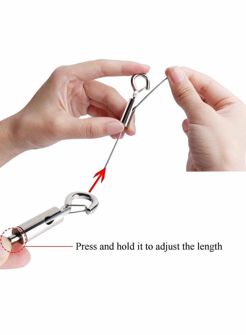 Y&D Picture Hanging Rope Wire, 2 Pcs Stainless Steel Wire with Loop and Hook 1.5 mm x m Heavy Duty Frame Hanger for Light Lamp Hardware, Supports up to 20 KG  - Image 2