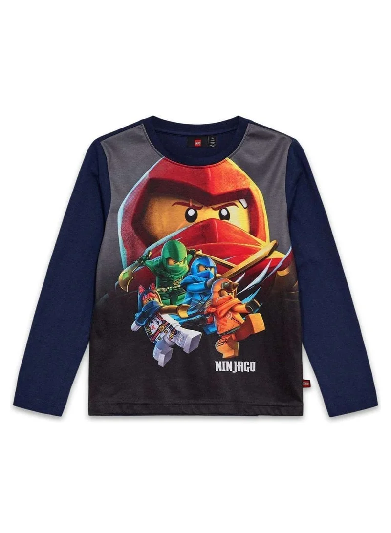 ليغو LEGO® نينجاجو ملون بأكمام طويلة للأولاد والبنات