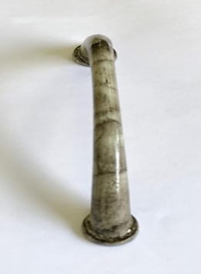 Kitchen And Cabinet Handle, Light Gray Color With Dark Gray Veining, Metal Material, Made In Taiwan, Length 9.6 Cm, 96 Mm - Image 2