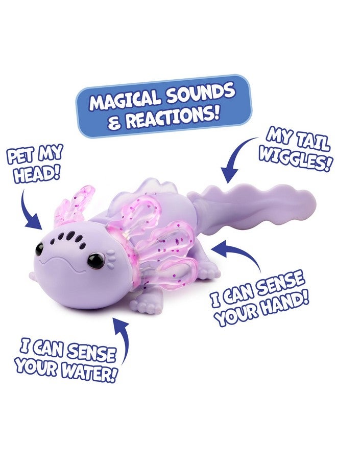 فينجر لينجز سمندل صغير تفاعلي من فينجرلينغز، أوغي (أرجواني)، يسبح ويضيء - Image 5