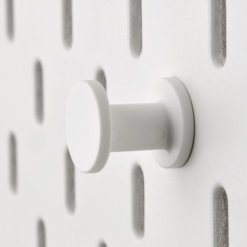 Skadis Pegboard Hooks, White, 19 mm – 5 Pack - Image 4