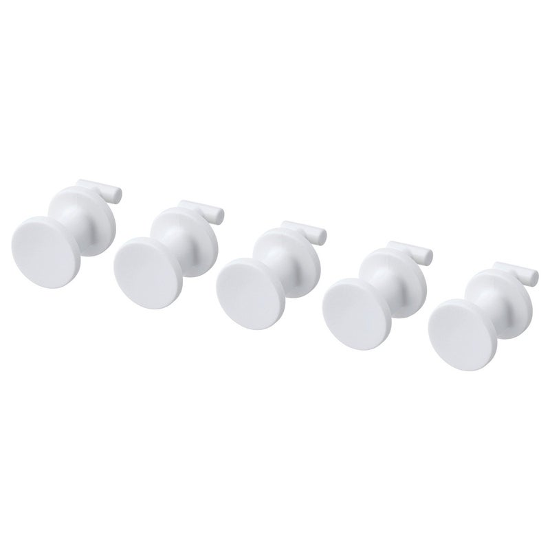 Skadis Pegboard Hooks, White, 19 mm – 5 Pack - Image 1