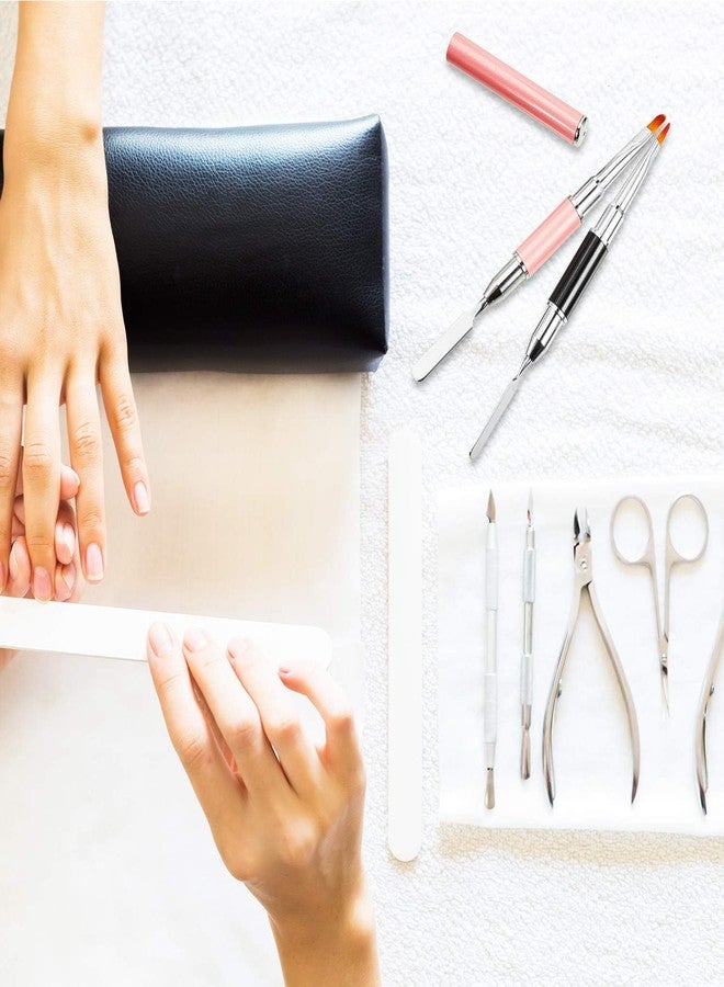 KIRA Dual-Ended Polygel Brush & Picker Brush tool, 2 in 1 Stainless Steel Designs Polygel Nail Brushes Gel Nail Tool for PolyGel Gel Acrylic Nails Extension (Assorted) - Image 4
