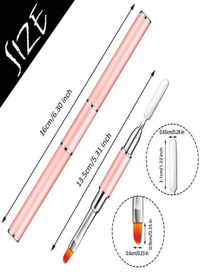 KIRA Dual-Ended Polygel Brush & Picker Brush tool, 2 in 1 Stainless Steel Designs Polygel Nail Brushes Gel Nail Tool for PolyGel Gel Acrylic Nails Extension (Assorted) - Image 2