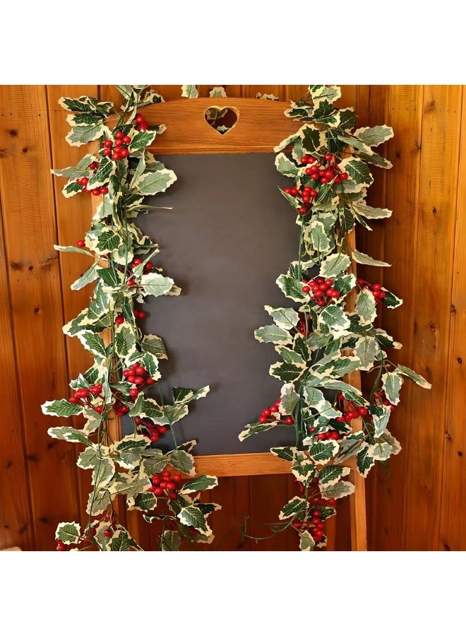 كريسماس  اكسسورات الكريسماس كيس فرع زرع العنب و الكور البلاستيك المقاس : 2 متر    زرع زينة كريسماس زرع صناعي - Image 3