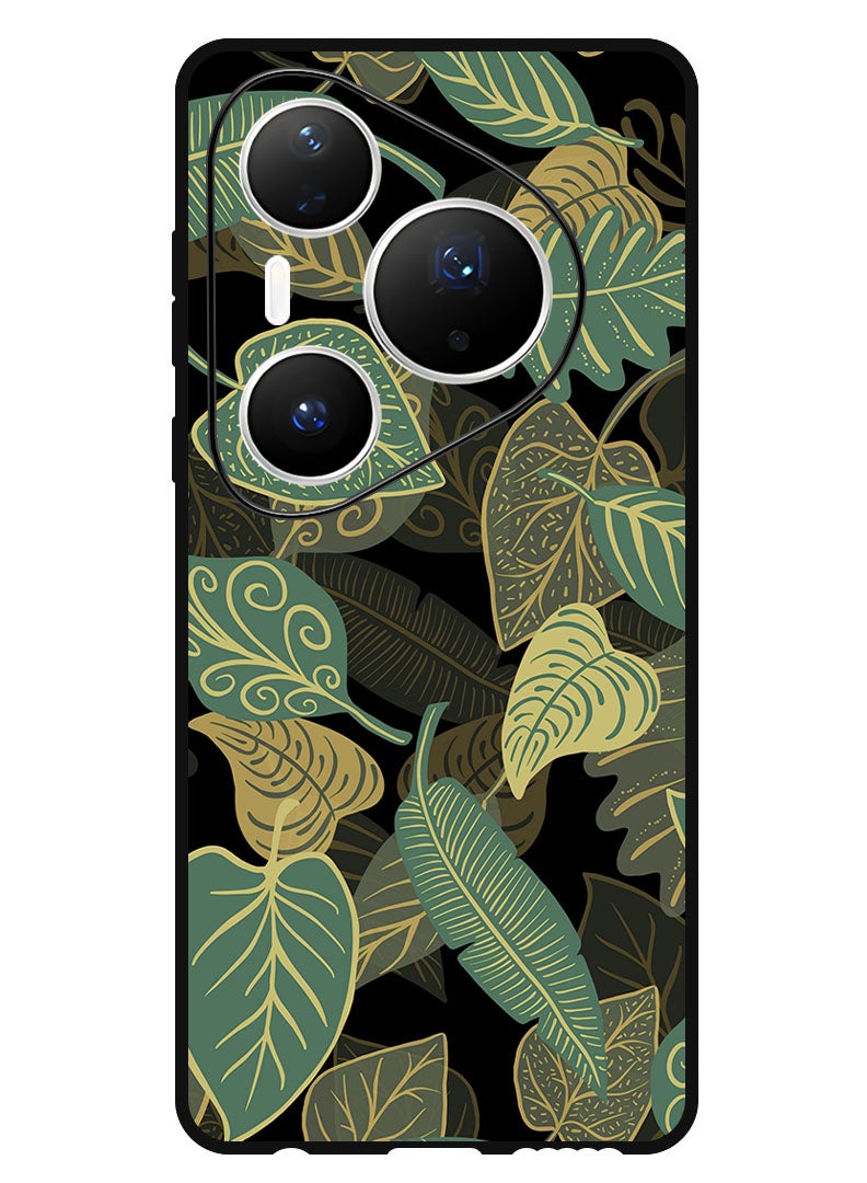 Theodor Case Compatible with Huawei Pura 80 Pro 6.8 Inch Protection Shockproof Bumper Cover leaves_patterns_texture - Image 1