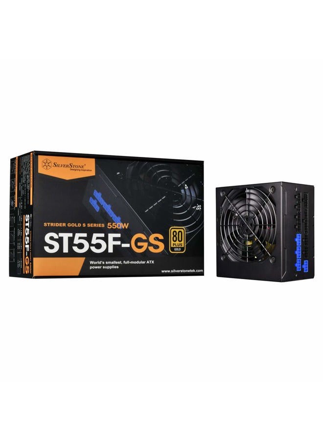 SilverStone Technology 550W Computer Power Supply PSU Fully Modular with 80 Plus Gold & 140mm Design Power Supply (SST-ST55F-GS) - Image 2