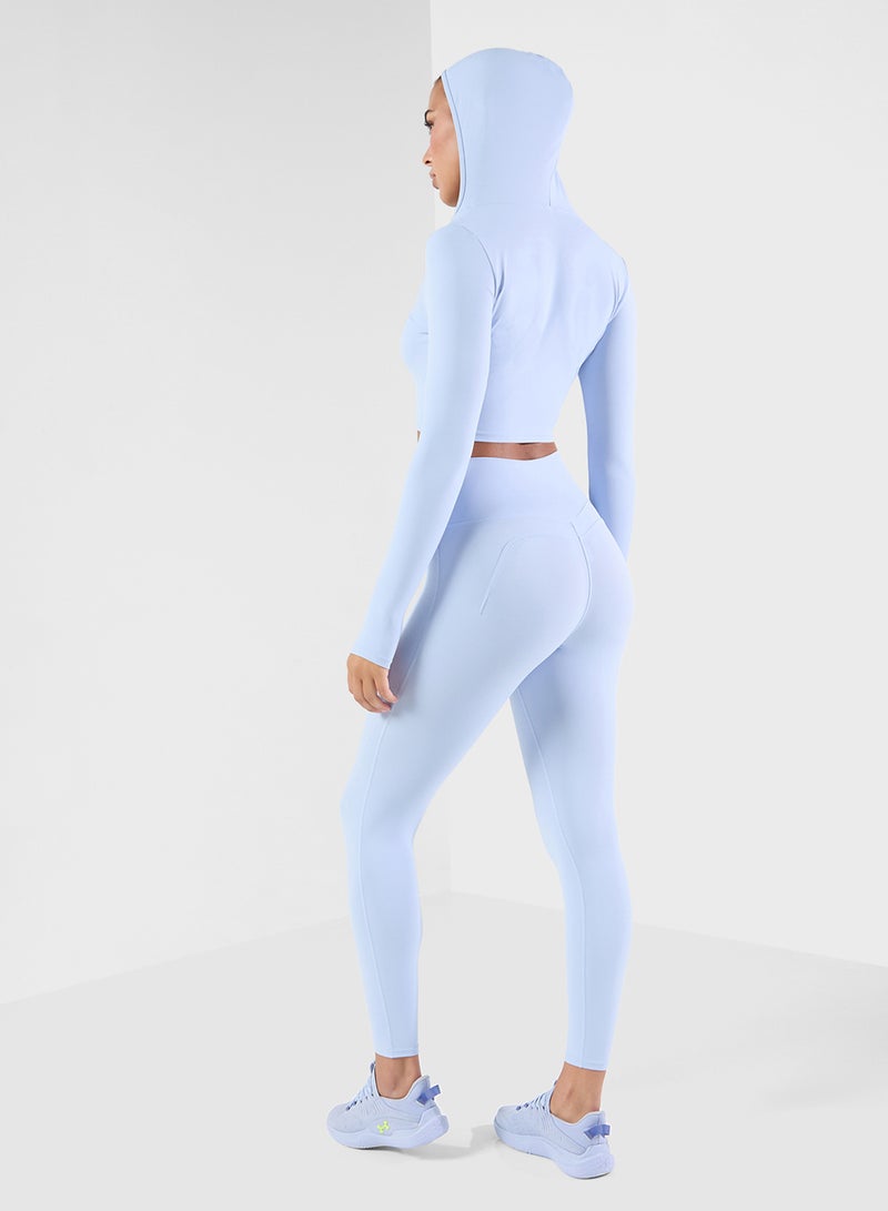 FRWD Hooded Soft Seamless Top & Leggings Set - Image 2