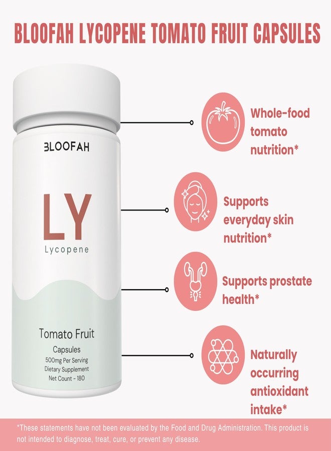 Bloofah Lycopene Supplement Capsules 500mg – Tomato Fruit Powder with Natural Lycopene for Antioxidant & Daily Wellness Support | Gluten Free, Non-GMO Lycopene Supplements for Men - Image 4
