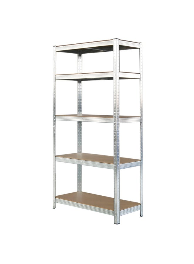DubaiGallery Durable Metal Shelving Rack – 5 Tier Adjustable Shelf with MDF Boards – Strong Boltless Construction – Ideal for Home, Garage, and Warehouse Storage – Easy to Assemble – Size: 86 x 36 x 183 cm – Heavy Load Capacity - Image 3