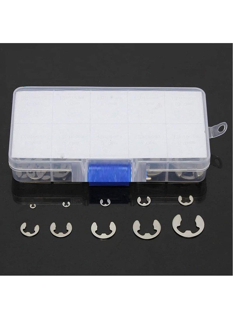 DIY Crafts DIY Crafts CTDIYHI23850 120200 PCS 304 Stainless Steel E Clip Washer Assortment Kit Circlip retaining Ring for Shaft Fastener  - Image 5