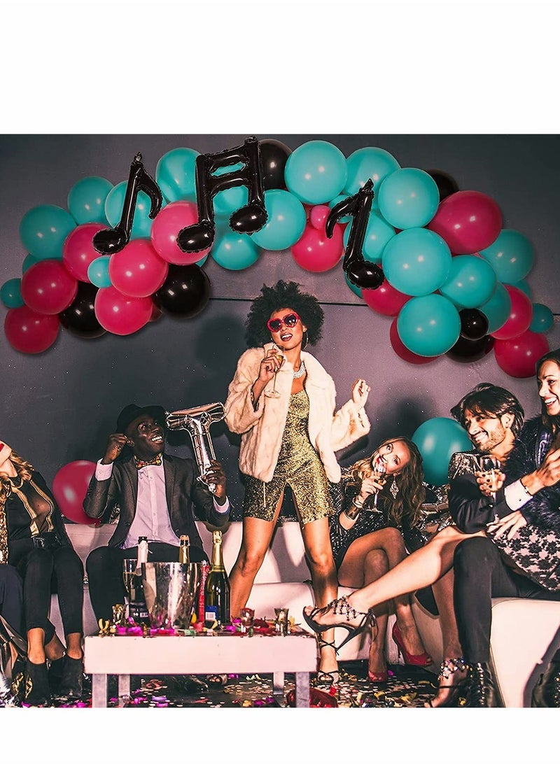 KASTWAVE 141Pcs TIKtok Music Balloon Birthday Balloon Garland Arch Kit,Themed Aluminum Balloon Set Contains 139 Balloons, 1 Roll of Glue and 5 Meters Balloon Chain, Party Decoration - Image 3