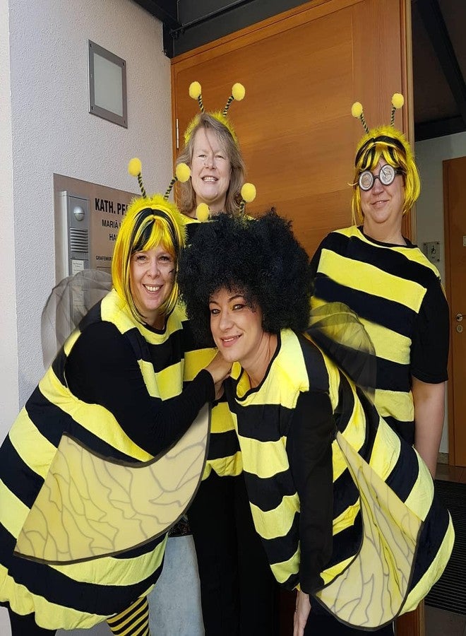 MCJC 4 PCS Adult Bumble bee Costume,Halloween Funny Animal Costume,Bee Costume Accessories Set - Image 4