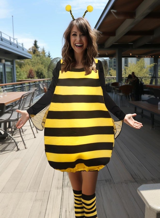 MCJC 4 PCS Adult Bumble bee Costume,Halloween Funny Animal Costume,Bee Costume Accessories Set - Image 2