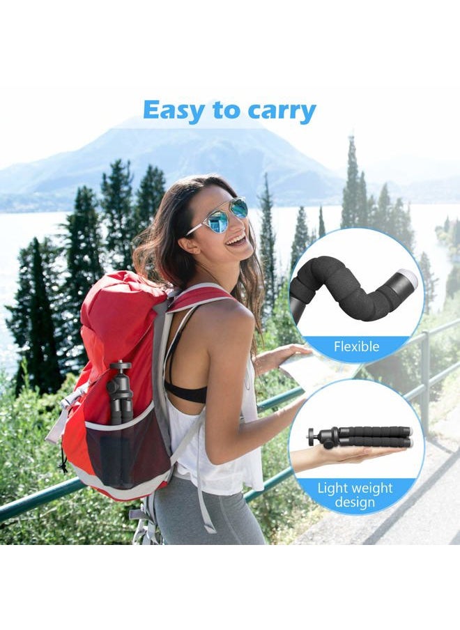 UBeesize Phone Tripod, Portable and Flexible Tripod with Wireless Remote and Clip, Cell Phone Tripod Stand for Video Recording(Black)  - Image 3