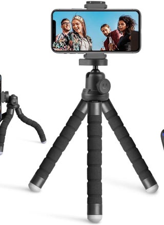 Phone Tripod, Portable and Flexible Tripod with Wireless Remote and Clip, Cell Phone Tripod Stand for Video Recording(Black) - pzsku/ZB94446D709BDDA6FF97DZ/45/1743382838/ed245a84-717f-42ef-8fe2-26c172849243