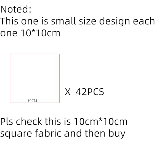 Antetek Cotton Fabric DIY Making Supplies Quilting Patchwork Fabric Fat Quarter Bundles DIY for Quilting Cotton Patchwork Cushions (Multicolour, 10cm*10cm) - Image 2