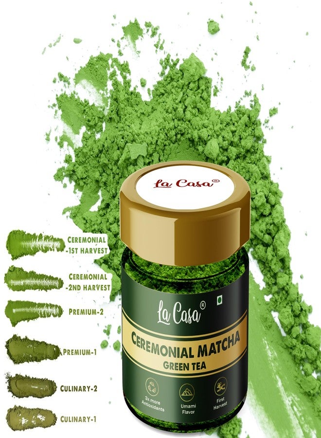 La Casa Japanese Matcha Green Tea Powder - Ceremonial Grade | 1st Harvest | 100% Pure, Vegan & Unsweetened | 15g | - Image 3