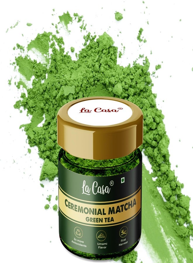 La Casa Japanese Matcha Green Tea Powder - Ceremonial Grade | 1st Harvest | 100% Pure, Vegan & Unsweetened | 15g | - Image 1