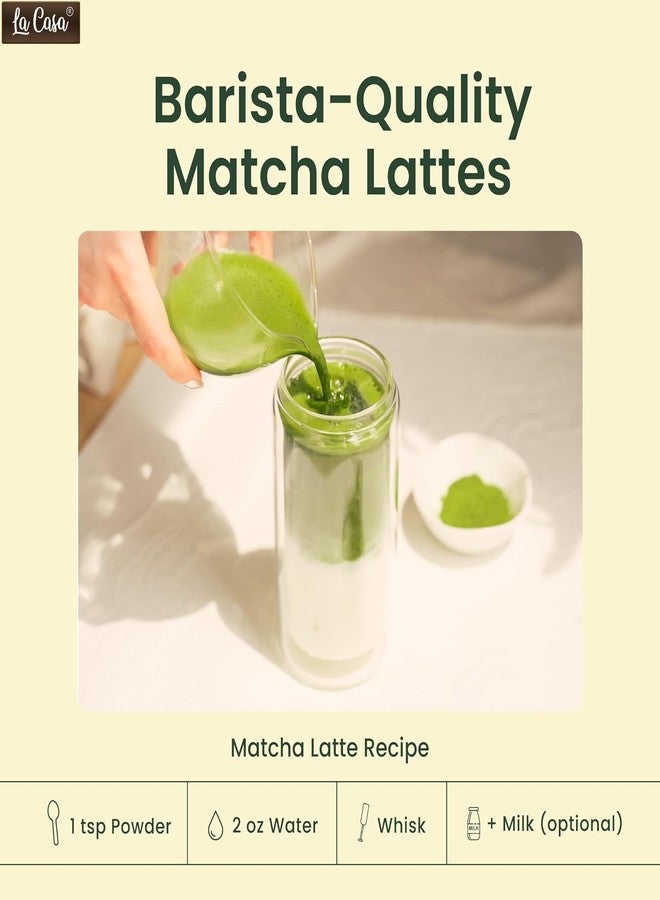 La Casa Japanese Matcha Green Tea Powder - Ceremonial Grade | 1st Harvest | 100% Pure, Vegan & Unsweetened | 15g | - Image 2