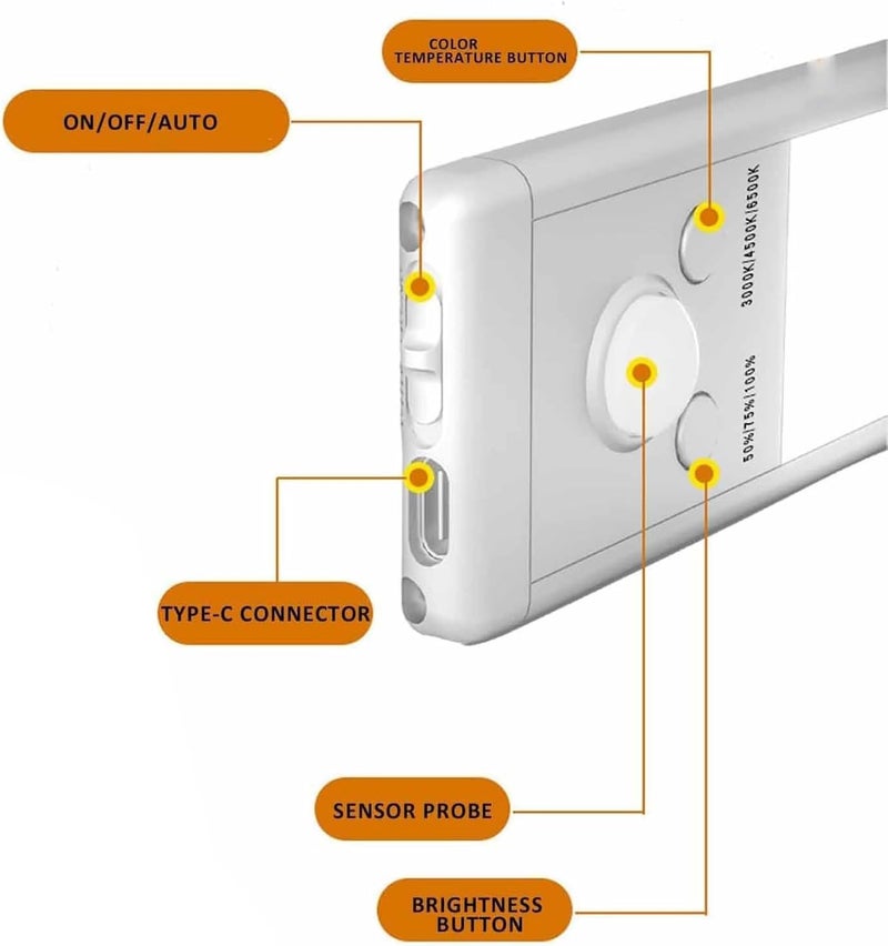 Wardrobe Light with Motion Sensor – Dimmable LED Lamp, Wardrobe Light, 25 cm 3 Levels LED Lamp for Kitchen, Bedroom, Staircase, Hallway, Wall Pantry and Garage - Image 4