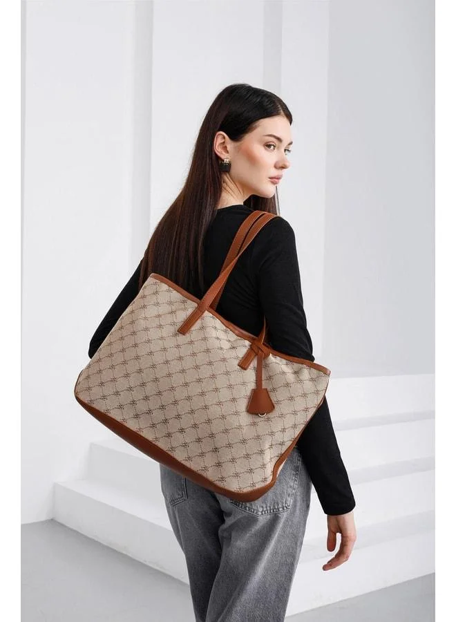 Shule Bags  Michelle Monogram Shoulder Bag Taba for Women | Best Price UAE