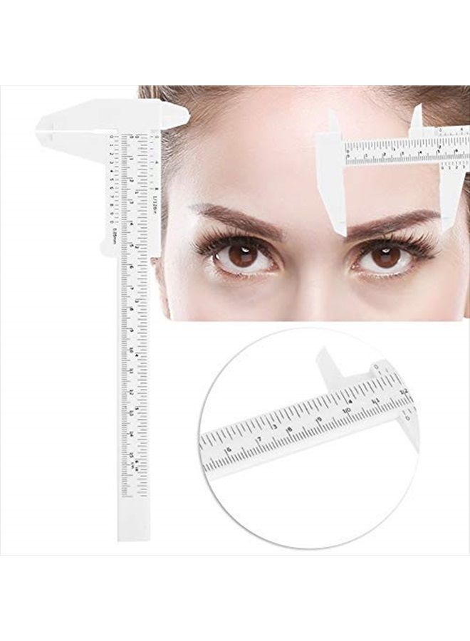 Salmue Eyebrow Tattoo Ruler, 8 Types Adjustable Golden Ratio Microblading Tattoo Measuring Ruler Eyebrows Shape Balance Extension Stencil for Beginner or Professional User - Image 2