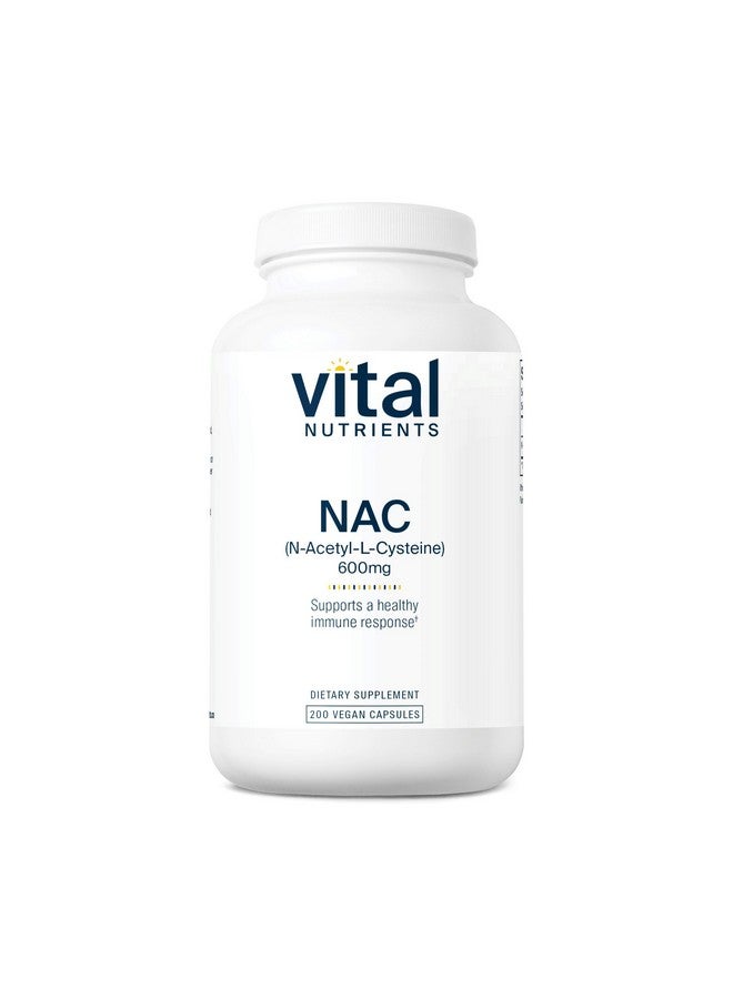 فيتل نيوترينس Vital Nutrients NAC 600mg | N-Acetyl Cysteine | مكمل NAC نباتي | مضاد للأكسدة لصحة الجيوب الأنفية والكبد والجهاز المناعي والجهاز التنفسي* | خالٍ من الجلوتين ومنتجات الألبان والصويا | 200 كبسولة - Image 1