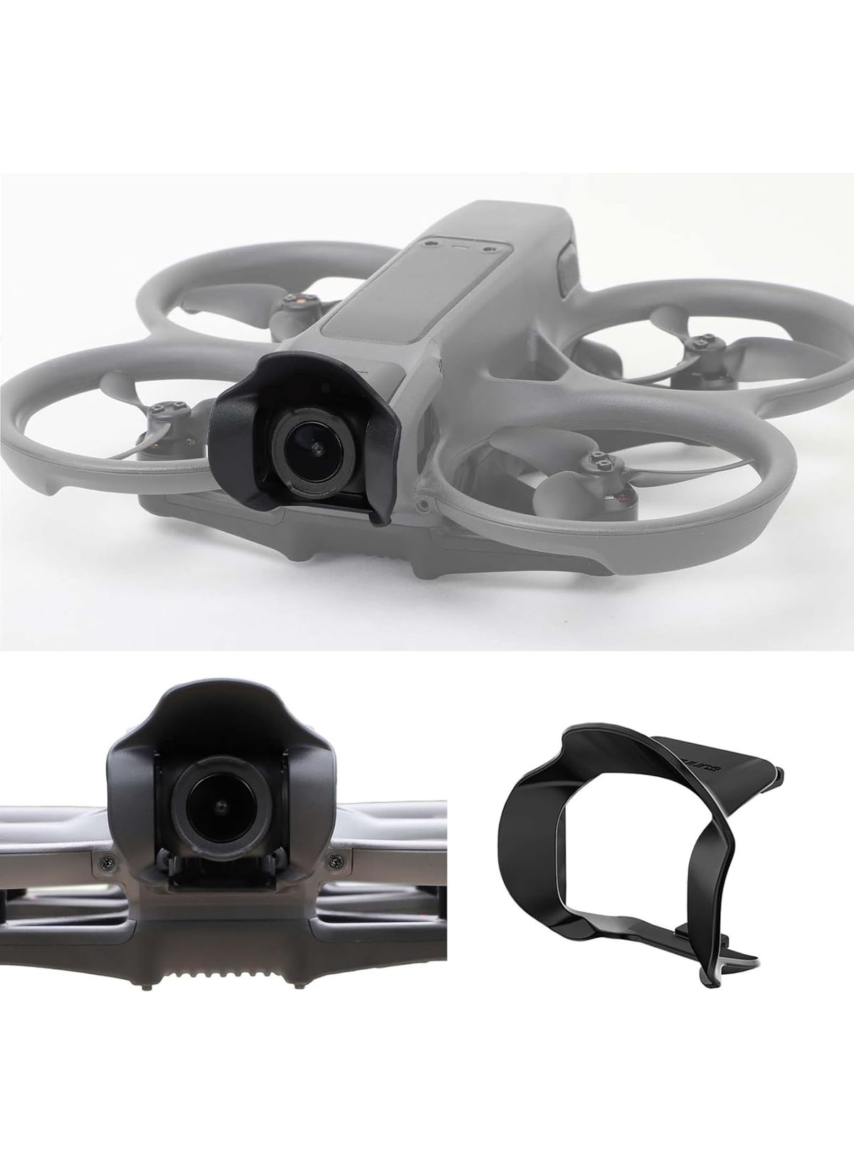 ذِكرى Zikra Lens Hood Compatible With Dji Avata 2 Prevent Glare Light Sunshade Gimbal Protective Cover Hard Gimbal Protective Lens Cap For Dji Avata 2 Drone Accessories