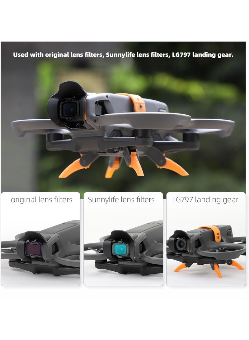 Zikra Lens Hood Compatible with DJI Avata 2, Prevent Glare Light, Sunshade Gimbal Protective Cover, Hard Gimbal Protective Lens Cap for DJI Avata 2 Drone Accessories, Black - Image 3