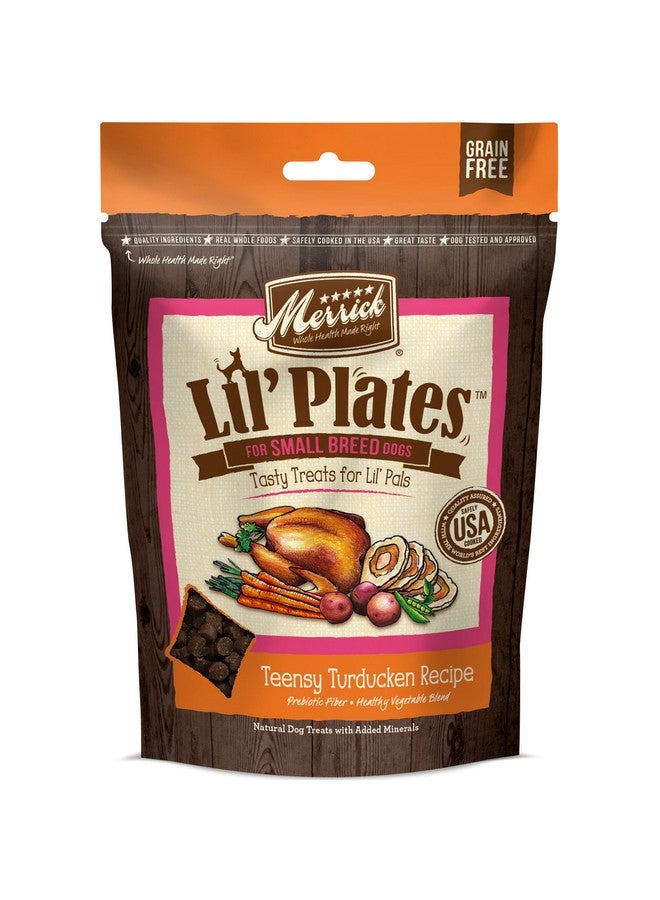Merrick Lil’ Plates Grain Free Small Dog Treats, Natural Training Treats For Small Dogs, Teensy Turducken  5 Oz. Pouch - Image 1