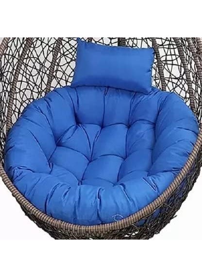 ANAND INDIA GROUPS ANAND INDIA GROUPS Round Cushion for Swing Chair for OutdoorIndooBlue  - Image 3