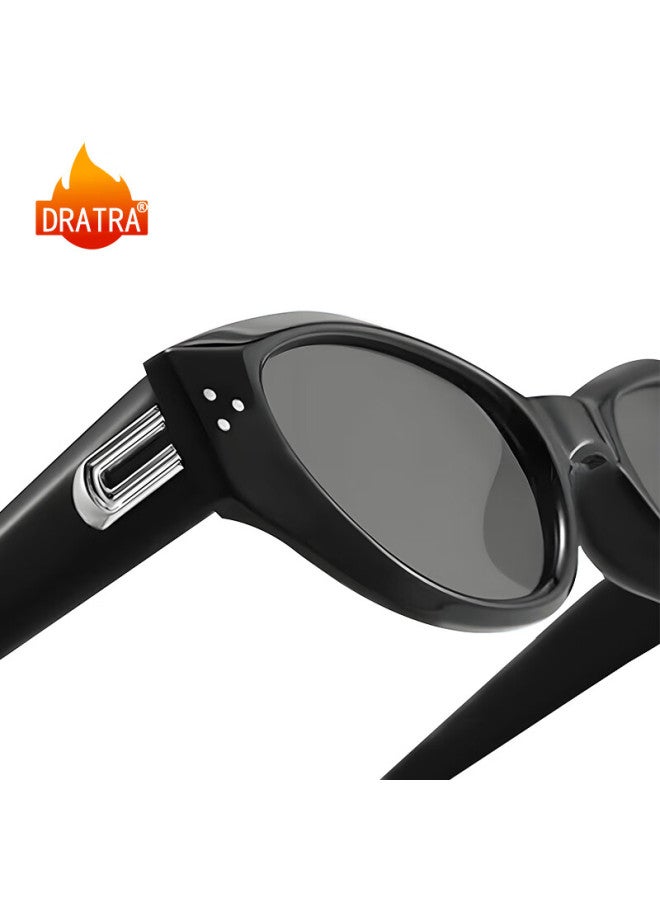 Dratra Sungl For Women, Korean Retro Cat-eye Sungl, Uv Protection, Sun Protection Gl, Driving Sungl For Me - Image 3