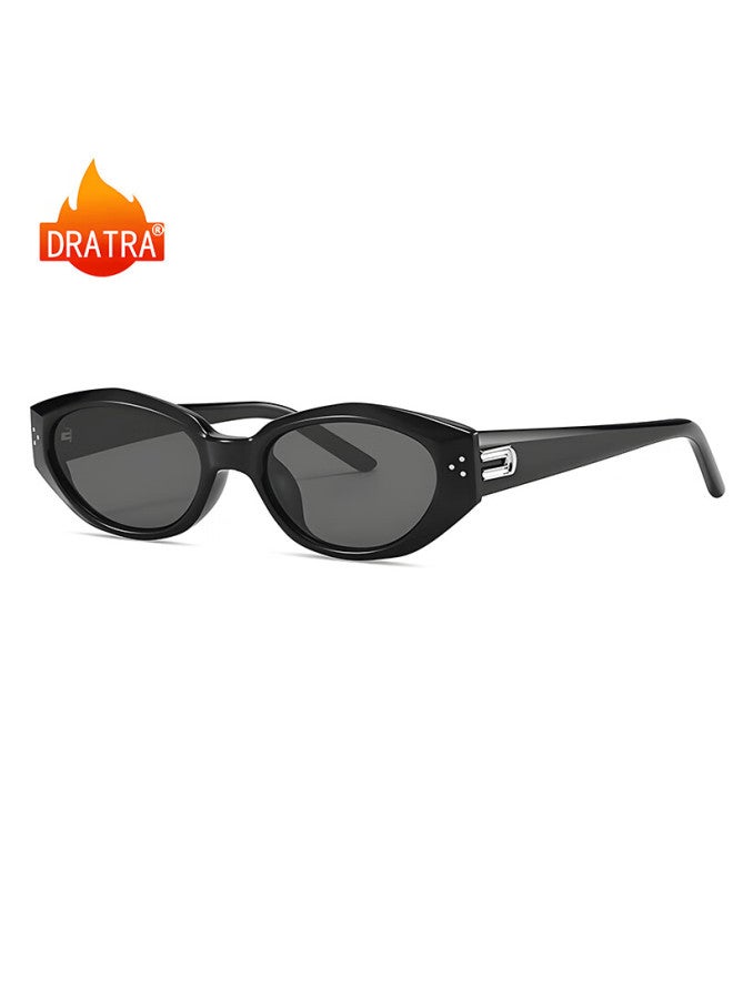 Dratra Sungl For Women, Korean Retro Cat-eye Sungl, Uv Protection, Sun Protection Gl, Driving Sungl For Me - Image 1