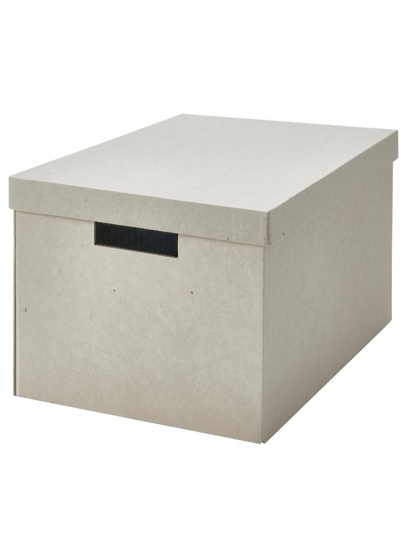 Storage Box With Lid Natural Colour Beige 25X35X20Cm