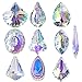 HD H&D 10pcs Coloful Crystal Chandelier Lamp Lighting Drops Pendants Prisms Hanging Glass Prisms Parts Suncatcher Home Car - Image 2