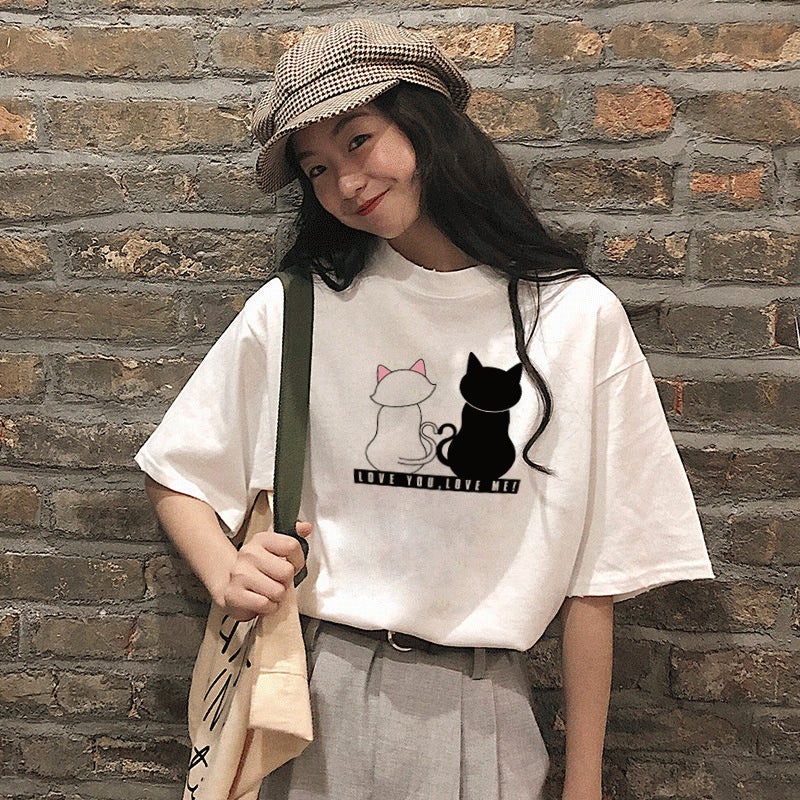 Wholesale womens new summer short sleeve T-shirt students loose Korean version of the Harajuku style jacket factory outlet 6052#