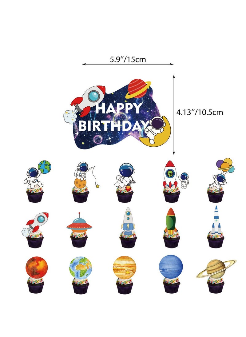 Excefore - Outer Space Party Balloons55PCS Birthday Party Decorations Universe Space Theme Supplies Astronaut Balloon Happy Birthday Banner Space Party Supplies For Decorations for Birthday Party - Image 1