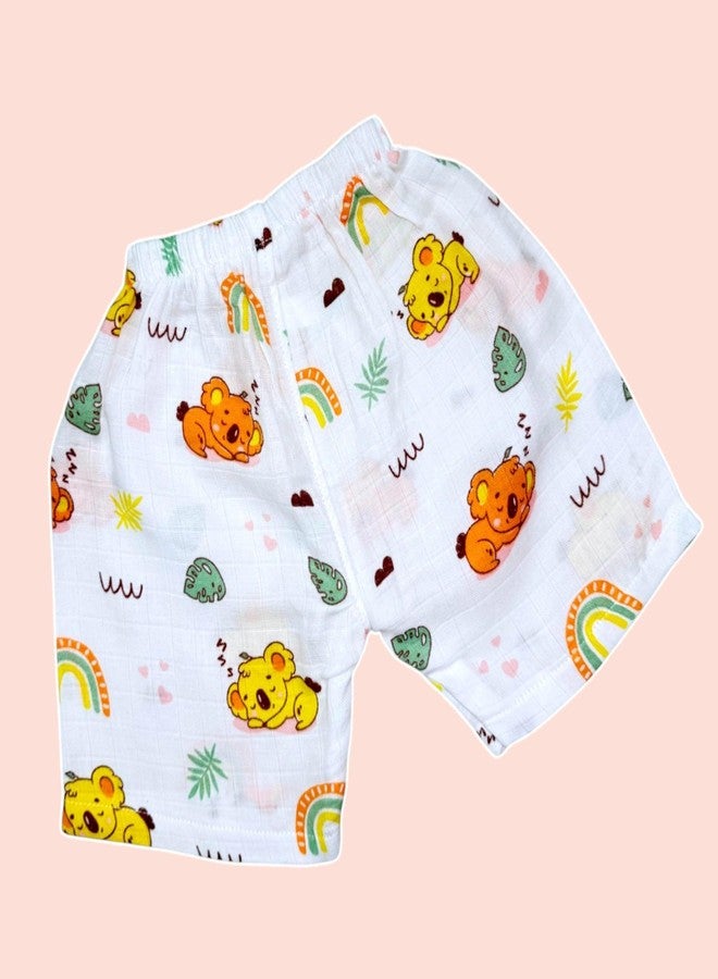 TEETAR Unisex Muslin Cotton Baby Vest and Shorts Set | Soft & Breathable Summer Outfit for Newborns & Infants | Lightweight & Comfortable Baby Clothing (Cuddly Koala, 3-6 Months) - Image 3