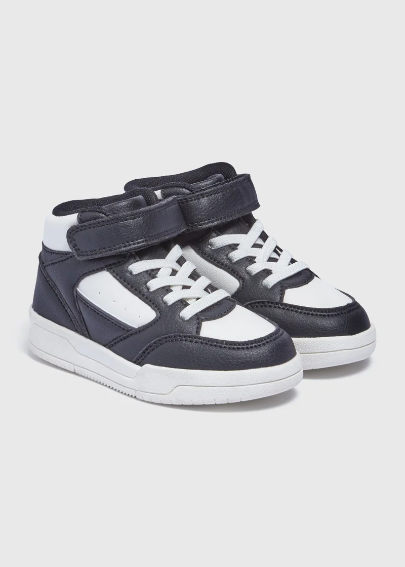Matalan Boys Black Retro High Top Trainers