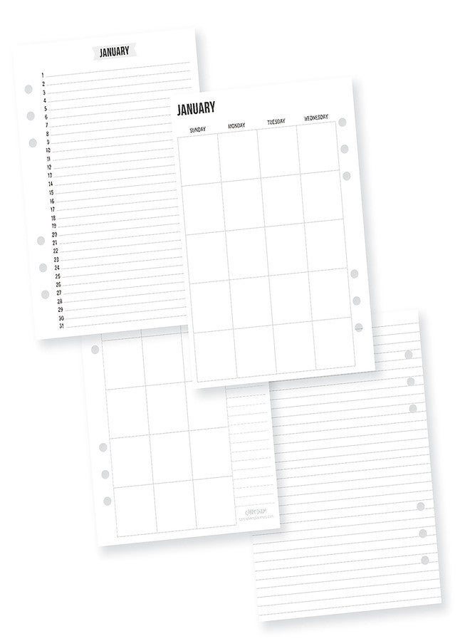 Simple Stories Simple Carpe Diem A5 Planner Double-Sided Inserts, Multicolor - Image 2