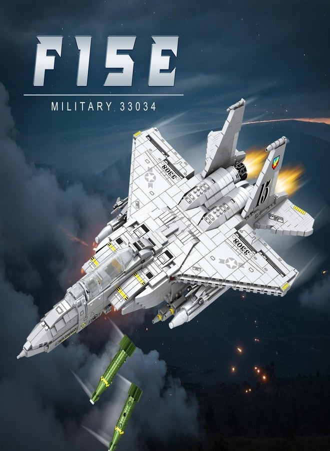 Reobrix F-15E Fighter Jet Building Sets for Adults, Military Fighter Bombers Display Model 33034, Strike Eagle Military Plane Collectible Set, Toys Gifts for Aviation Fans Boys Girls 14+ (2216 PCS) - Image 2