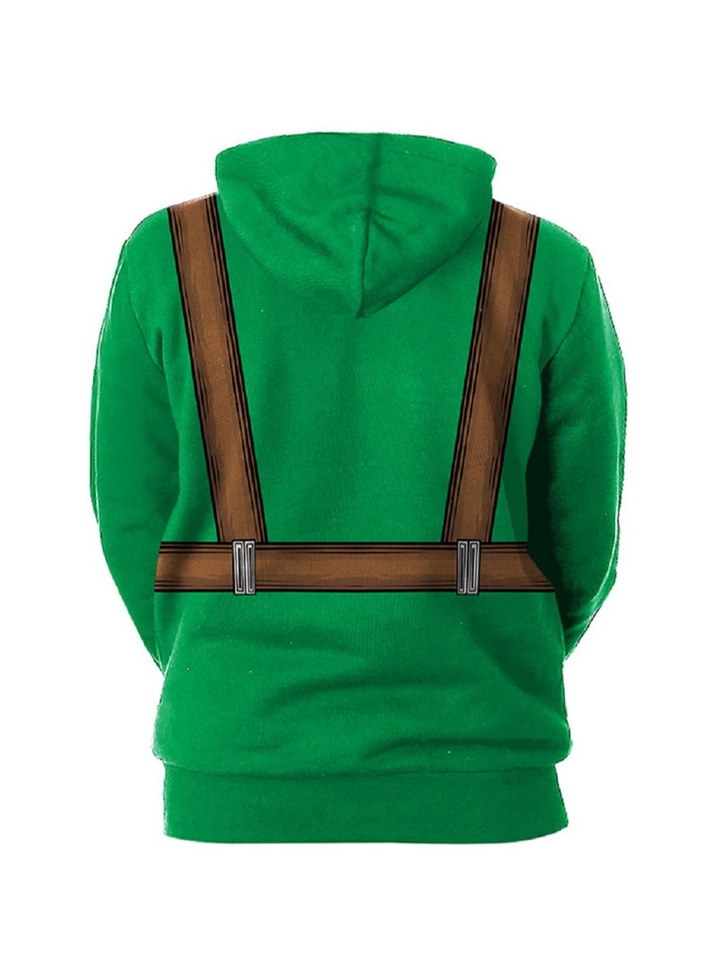 Loquat StPatrick's Day Green Hat Hooded Long Sleeve Sweater - Image 2