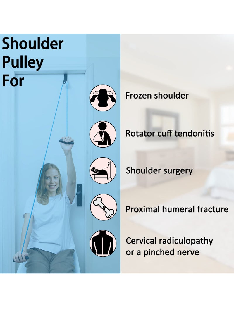 Exercise Pulley for Physical Therapy, Shoulder Pulley Over Door Rehab Exerciser, lleviate Shoulder Pain and Facilitate Recovery from Surgery for Frozen Shoulder Physical Therapy Flexibility - Image 5