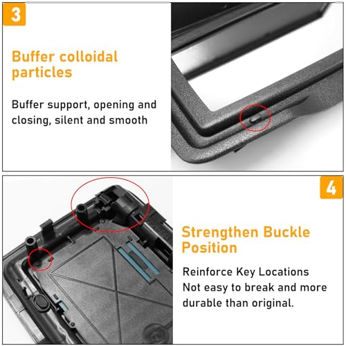 Abodvu Compatible with Mercedes Benz Sun Visor Mirror Cover Replacement for W166 X166 W292 W205 W253 C GLC M Class 2015-2021,1PC Right Passenger Side Sun Vanity Visor Makeup Mirror Cover Cap,Black - Image 5
