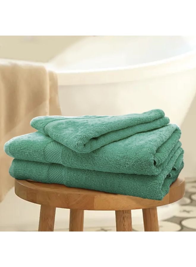 BYFT Gardenia (Green) Premium Bath Towel (70 x 140 Cm -Set of 1) 100% Cotton, Highly Absorbent and Ultrasoft Bath Linen with Diamond Dobby -550 Gsm - Image 1