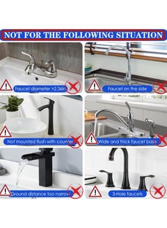 GNAFOTU 17.5 inch Silicone Faucet mat for Kitchen Sink, Upgraded 5 Slope Handle Drip Catcher Tray, Dish Soap Sponge Holder, Drying Mat for Bathroom Kitchen Sink Splash Guard Accessories  - Image 2
