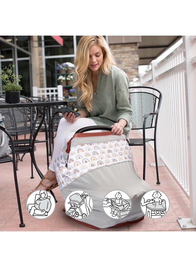 Boppy 4 and More Multi-use Cover | Spice Rainbow Arches - Image 3