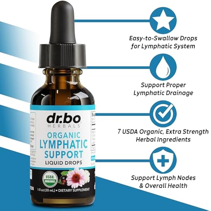 dr.bo Lymphatic Drainage Supplements Drops - Organic Lymphatic Support Liquid Drops Cleanse with Echinacea for Lymph System Support Supplement, Lymph Node Detox Cleanse System Drainage - 1oz Vegan Non-GMO - Image 2