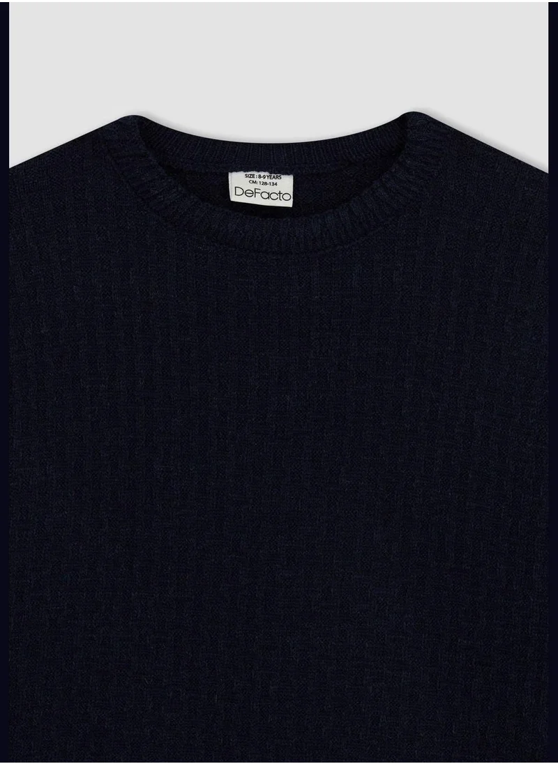 DeFacto Boy Crew Neck Long Sleeve Tricot Pullover